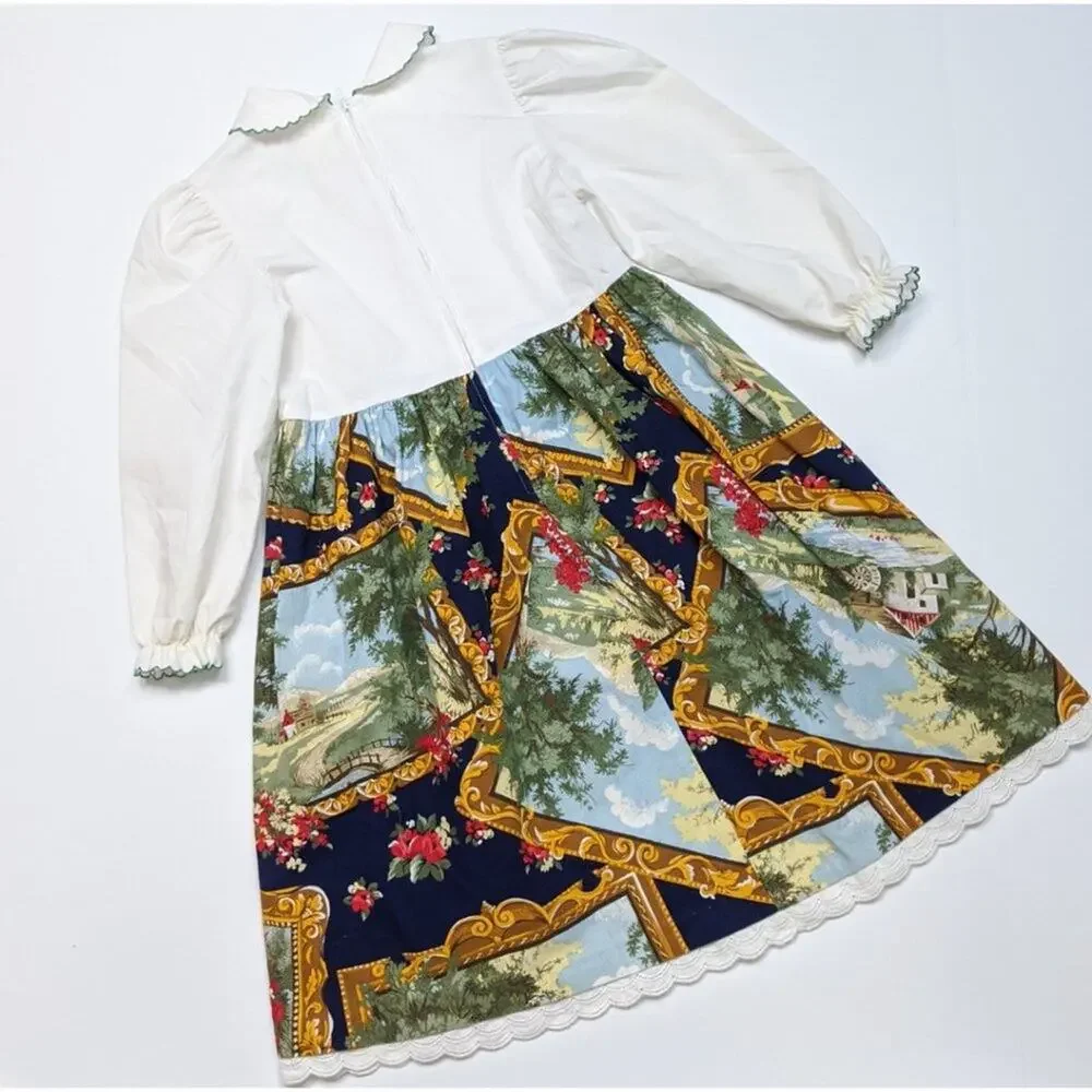 Vintage Pioneer Landscape Dress Sz 6